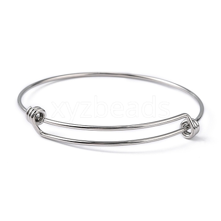 Tarnish Resistant Adjustable 316 Surgical Stainless Steel Expandable Bangle Making MAK-M188-07-1