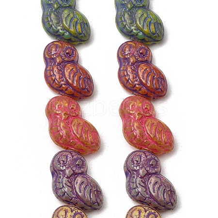 Painted Glass Beads Strands GLAA-Z021-08B-1