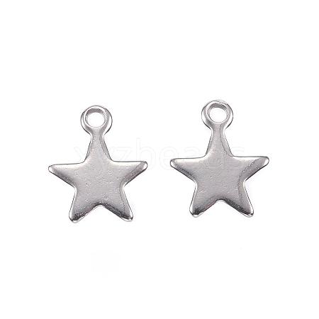 Tarnish Resistant 201 Stainless Steel Charms STAS-F039-04B-P-1