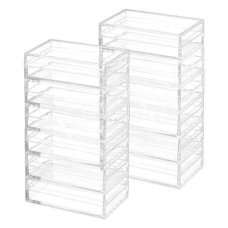 Transparent Plastic Display Case for Minifigures ODIS-WH0043-152C-1