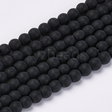 Transparent Glass Beads Strands GLAA-Q064-16-4mm-1