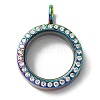 Alloy Crystal Rhinestone Locket Pendants FIND-WH0061-50A-M-1