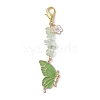 Butterfly Alloy Enamel Pendants Decoraiton HJEW-JM01637-01-3