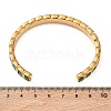 304 Stainless Steel & Cubic Zirconia Cuff Bangles for Women BJEW-T031-01C-5