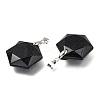 Faceted Synthetic Blue Goldstone Pendants G-F340-03M-2