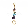 Natural Mixed Gemstone Chips Beaded Pendant Decoration HJEW-JM00923-2