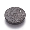 304 Stainless Steel Textured Pendants STAS-I098-01-10mm-B-1