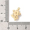 Brass Micro Pave Clear Cubic Zirconia Pendants KK-M294-05G-01-3