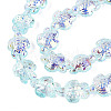 Electroplate Transparent Glass Beads Strands EGLA-N055-04A-02-3
