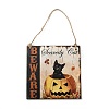 Halloween Wooden Door Hanging Welcome Sign Board HJEW-Z002-01B-2