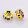 Brass Rhinestone Spacer Beads X-RB-A014-Z5mm-10G-NF-2