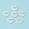 304 Stainless Steel Open Heart Charms STAS-L234-087S-1