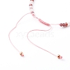 Adjustable Natural Pearl Beads Nylon Thread Braided Bead Bracelets Set BJEW-JB06454-10