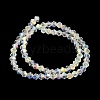 Electroplate Transparent Glass Beads Strands EGLA-K015-18Y-2