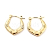 Chunky Rhombus 304 Stainless Steel Hoop Earrings for Women EJEW-C067-02G-1