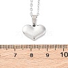 Heart 304 Stainless Steel Pendant Necklaces NJEW-H059-17P-5