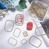 CHGCRAFT 36Pcs 3 Styles Alloy Open Back Bezel Pendants FIND-CA0006-07-4