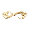 Rack Plating Brass Heart Hoop Earrings for Women EJEW-F302-01G-3