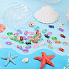 50Pcs Baking Paint Transparent Glass Beads DGLA-TA0001-62-5