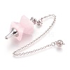 Natural Rose Quartz Dowsing Pendulums KK-F756-09H-1