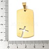 304 Stainless Steel Rhinestone Stamping Blank Tag Pendants STAS-G346-16G-3