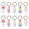 Halloween Ghost Printed Opaque Acrylic Shoe Charms PALLOY-AB00081-1