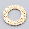 Handmade Spray Painted Reed Cane/Rattan Woven Linking Rings WOVE-N007-01E-3