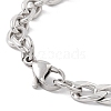 Non-Tarnish 304 Stainless Steel Curb & Cable Chains Bracelet for Men Women STAS-E001-04P-3