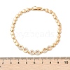 Brass Micro Pave Cubic Zirconia Link Chain Bracelets KK-R217-46G-5