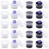 20Pcs 2 Colors Round Jewelry Clear Plastic Loose Diamond Storage Box CON-GF0001-15B-1
