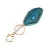 Natural Agate & 304 Stainless Steel Keychain KEYC-JKC01494-4