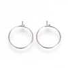Tarnish Resistant 304 Stainless Steel Hoop Earrings LS-STAS-R071-40-2