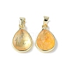 Natural Yellow Quartz Charms G-L553-47G-02-1