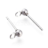 202 Stainless Steel Stud Earring Findings STAS-I324-01P-2mm-1