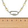 5MM Two Tone 304 Stainless Steel Textured Figaro Chain Necklaces NJEW-JN06466-01-5