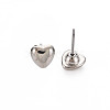 Heart Stud Earrings for Women EJEW-S213-02A-01S-RS-4