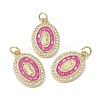 Brass Micro Pave Cubic Zirconia Pendants KK-K385-023G-2