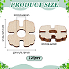 120Pcs MDF Buttons BUTT-BC0001-18-2