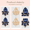 ANATTASOUL 4 Pairs 4 Colors Rhinestone Teardrop Stud Earrings EJEW-AN0002-28-3