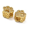 Rack Plating Brass Micro Pave Cubic Zirconia Beads KK-I718-37G-2