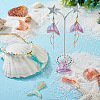 32Pcs 12 Styles Fishtail Shape Transparent Acrylic & Resin Pendants TACR-TA0001-16-10