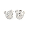 Non-Tarnish Bear 304 Stainless Steel Ear Studs EJEW-L290-018P-1