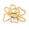 Flower 304 Stainless Steel Adjustable Rings for Women RJEW-F158-01G-3