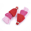 Polycotton(Polyester Cotton) Tassel Pendant Decorations X-FIND-T018-12-2