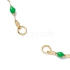 304 Stainless Steel Enamel Dapped Chains Slider Bracelets Making AJEW-JB01293-03-2