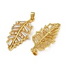 Rack Plating Brass Clear Cubic Zirconia Pendants KK-L236-04C-G-2