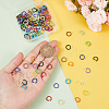   160pcs 16 Colors Baking Painted Iron Jump Rings IFIN-PH0001-85-3