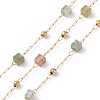 Natural Indian Agate Square Beaded Chains AJEW-SZ0002-43G-1