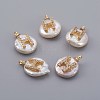 Natural Cultured Freshwater Pearl Pendants PEAR-F008-30G-H-1