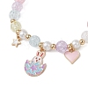 Easter Alloy Enamel Charm Bracelets BJEW-JB13331-4